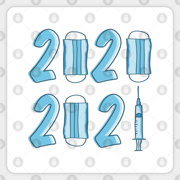 2020 MASKS - 2021 VACCINE Sticker by Bombastik